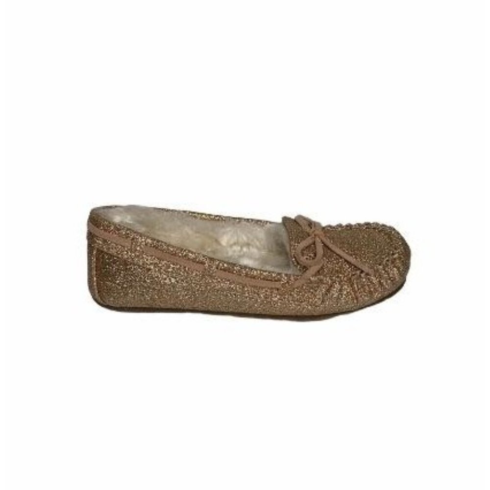 Girl's Moccasins Sleepers Rose Gold Size 1